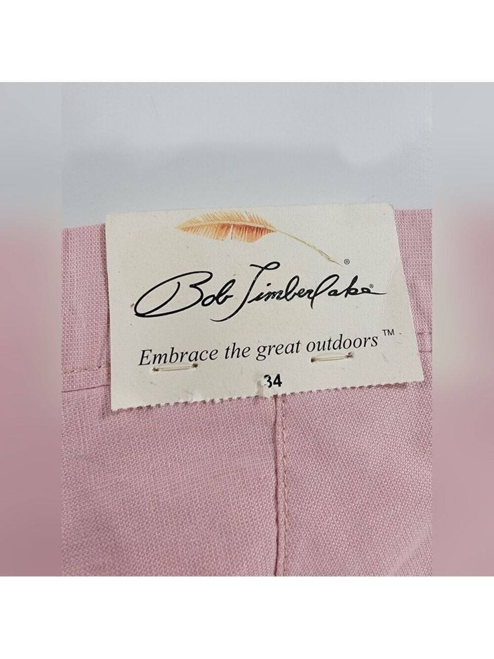 NWT Bob Timberlake Men's Flat Front Stretch Cotton Casual Chino Shorts 34 Pink - Picture 7 of 12
